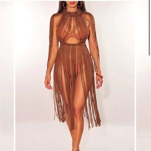 Boho Crochet fringe cover up hot miami styles